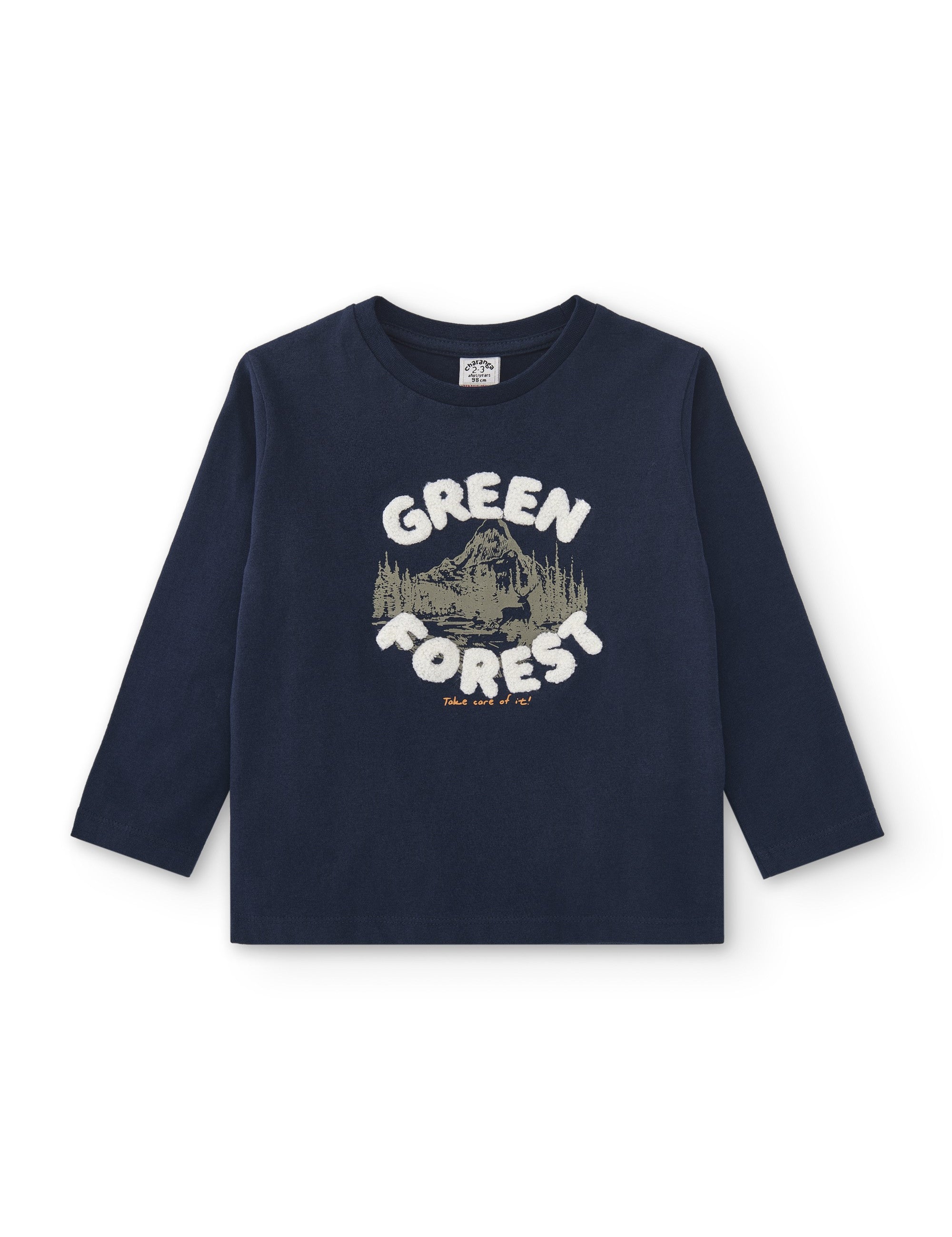 Camiseta de niño marino Green Forest Charanga
