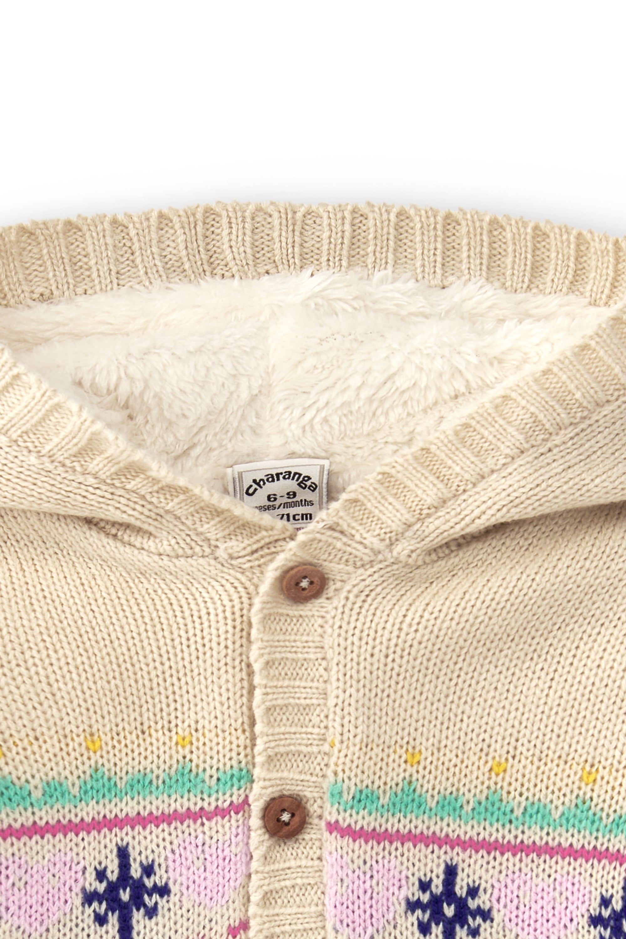 Cárdigan de bebé multicolor con capucha Outlet