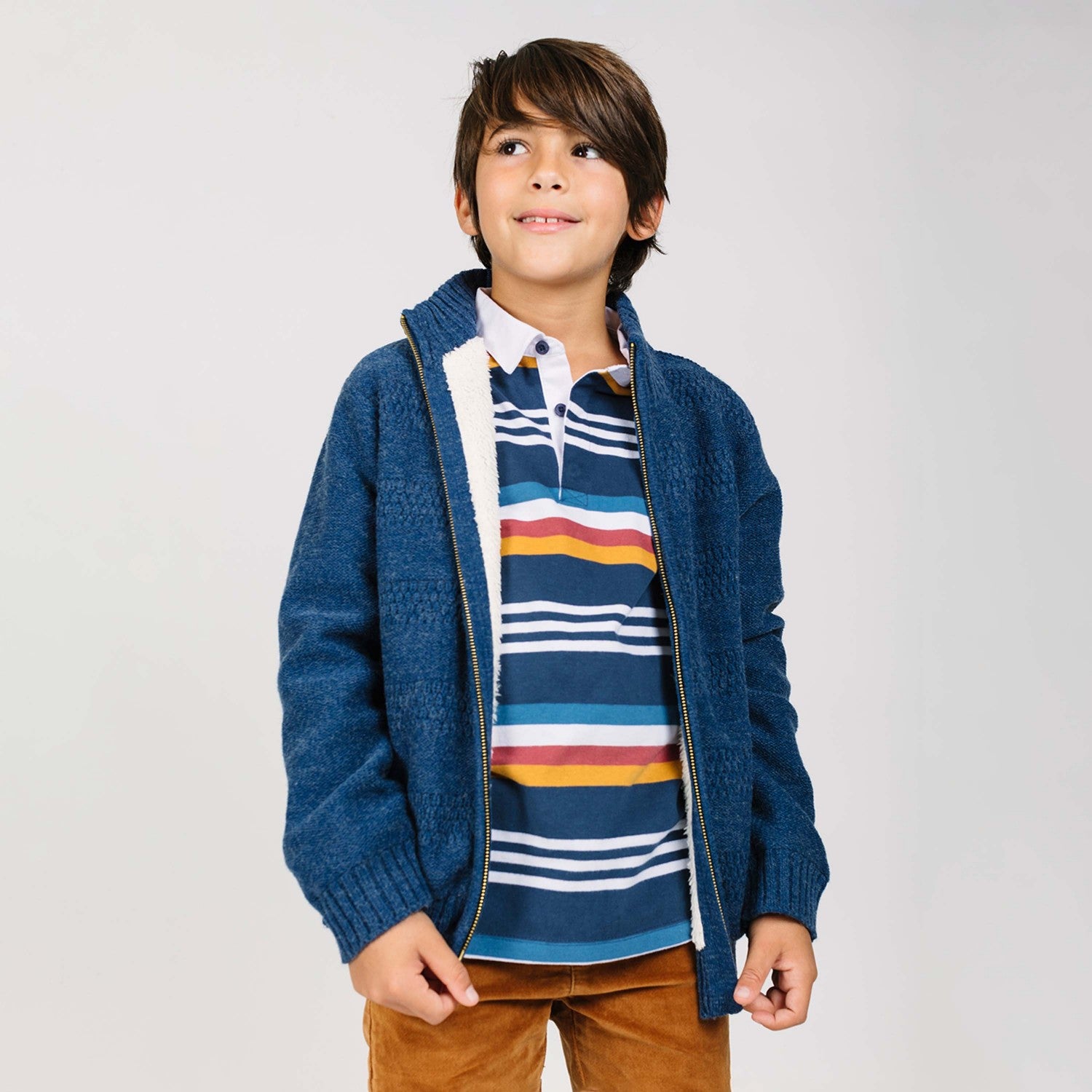 Cárdigan de niño color azul Outlet