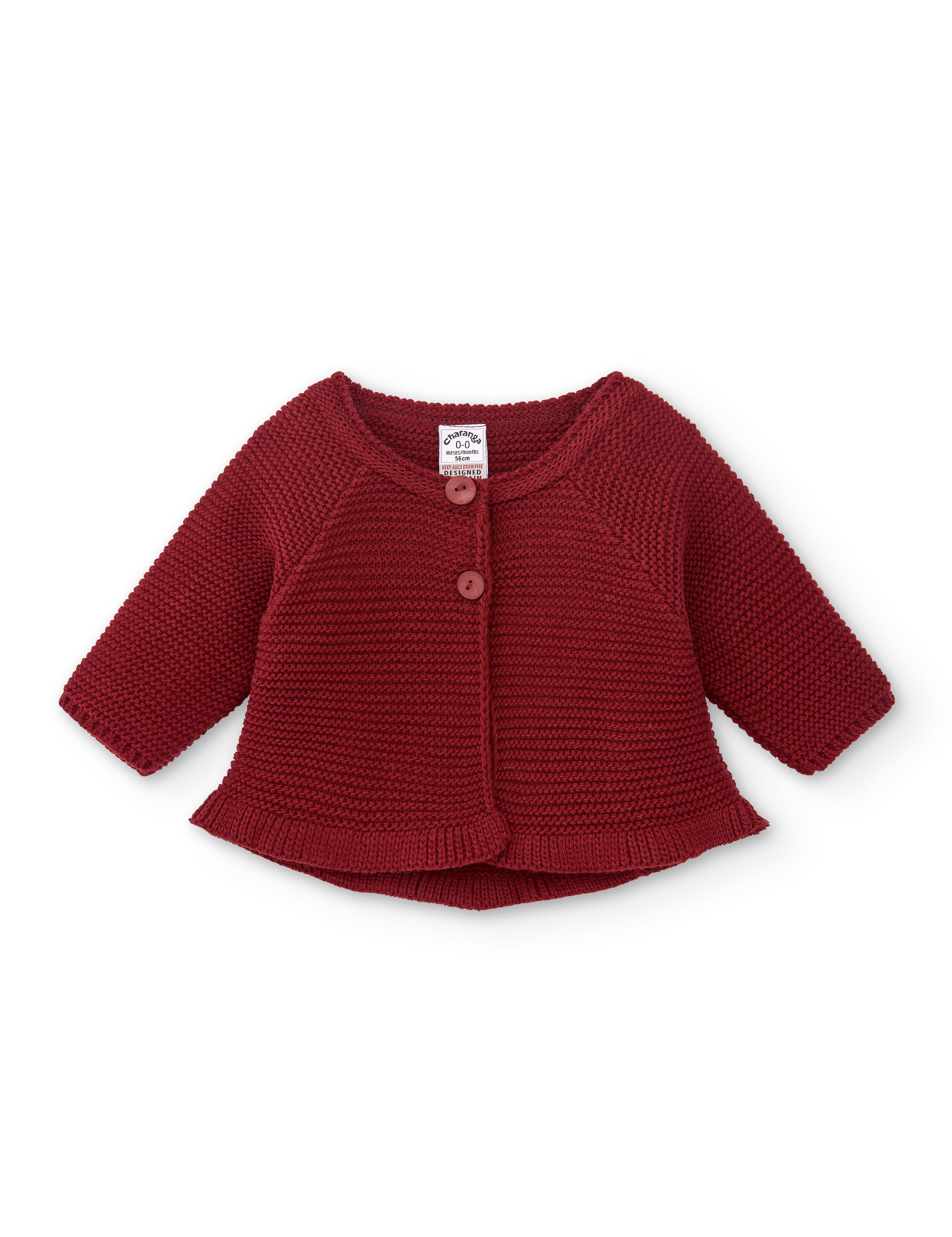 Cárdigan de recién nacido en color ciruela Outlet