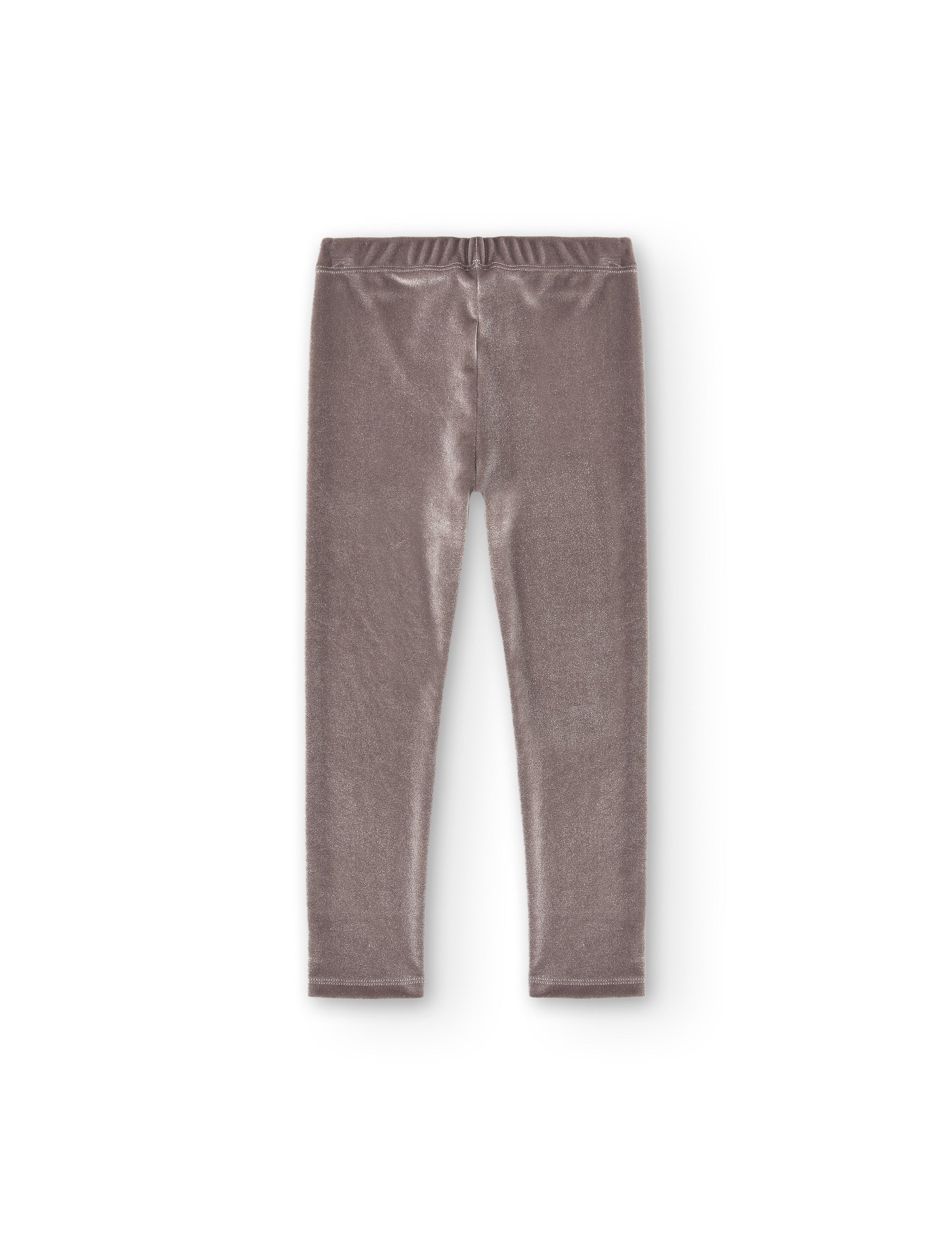 vista trasera legging gris niña ajuste ceñido