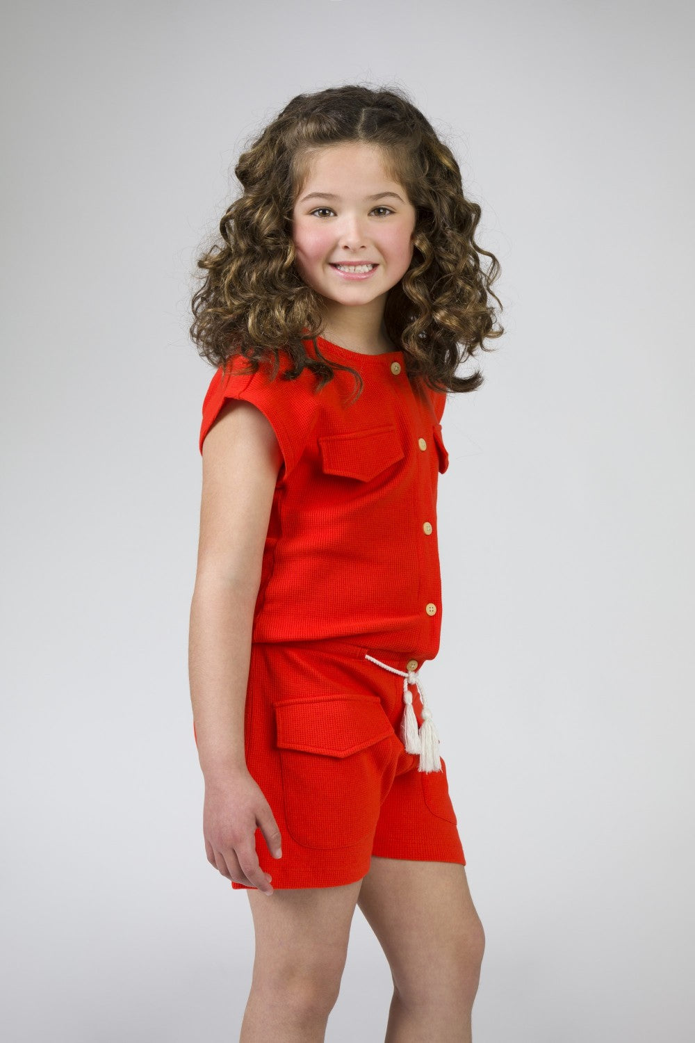 Mono de niña rojo VERANO/Outlet