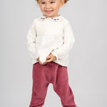 Pantalón de bebé rosa pana Charanga