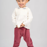 Pantalón de bebé rosa pana Charanga