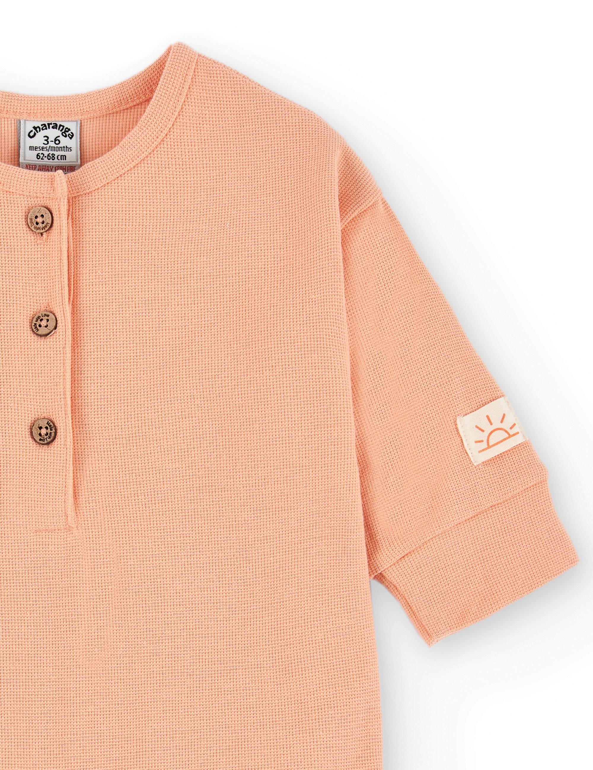 Pelele de recién nacido naranja VERANO/Charanga