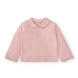Polo de bebé rosa algodón Charanga