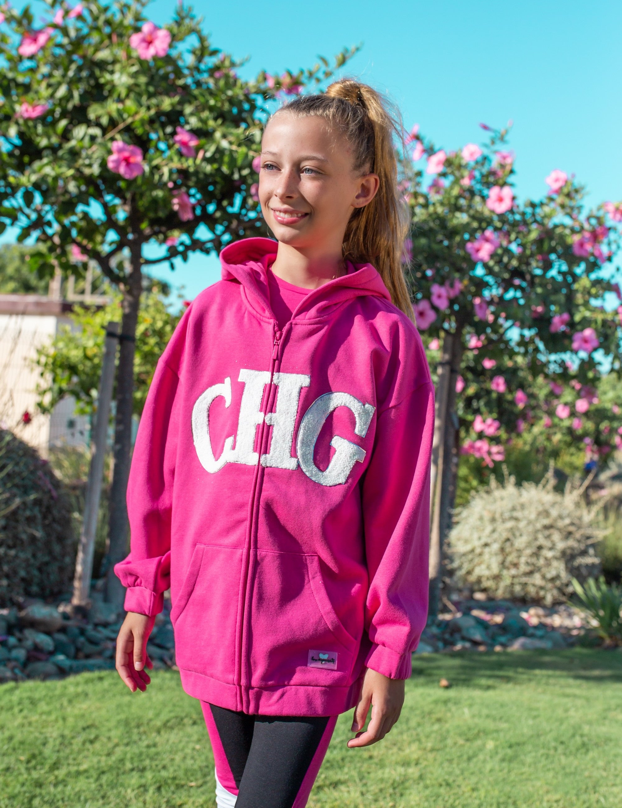 Sudadera abierta de NIÑA fucsia CHG Charanga