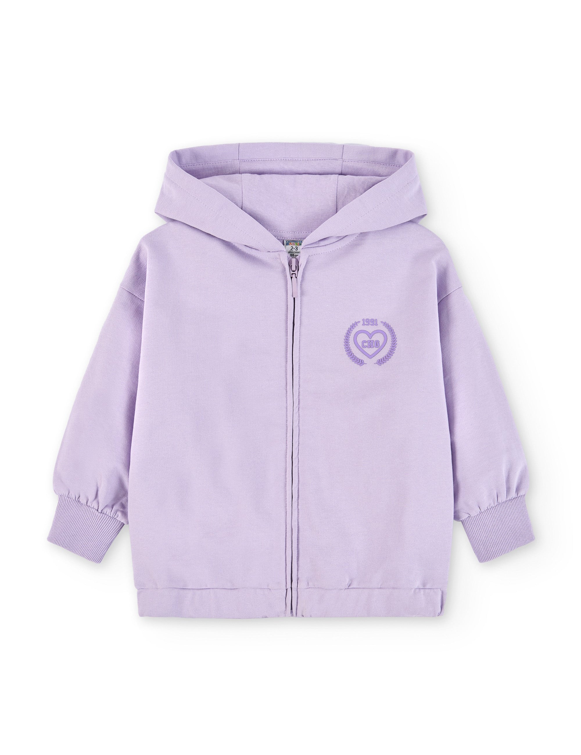 Sudadera de niña morado VERANO/Charanga