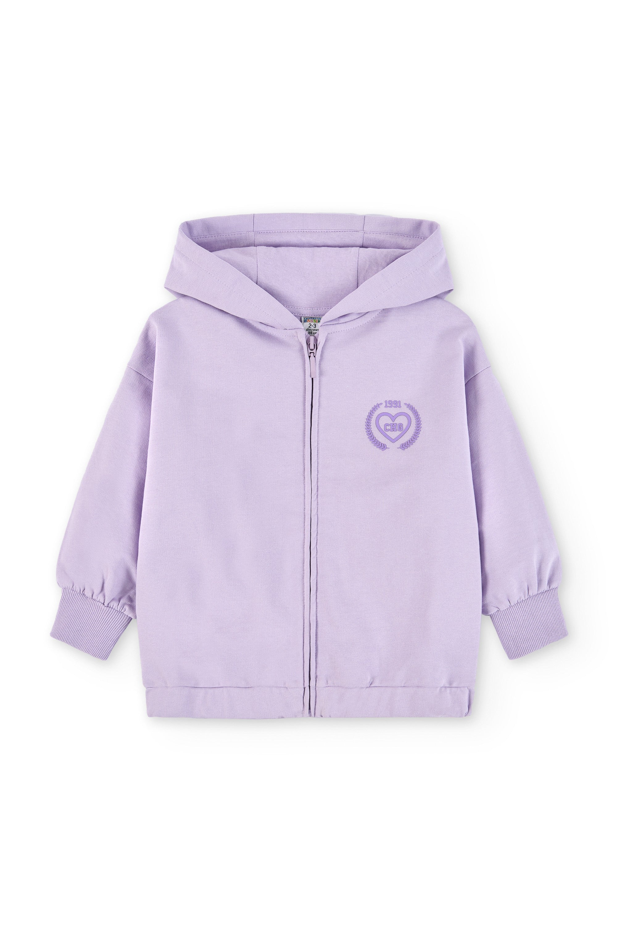 Sudadera de niña morado VERANO/Charanga