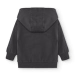 Sudadera abierta de niño color antracita con dibujo de calabaza Charanga