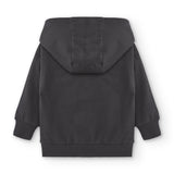Sudadera abierta de niño color antracita con dibujo de calabaza Charanga