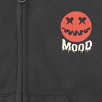 Sudadera abierta de niño color antracita con dibujo de calabaza Charanga