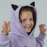 Sudadera de niña en color morado kitty Charanga