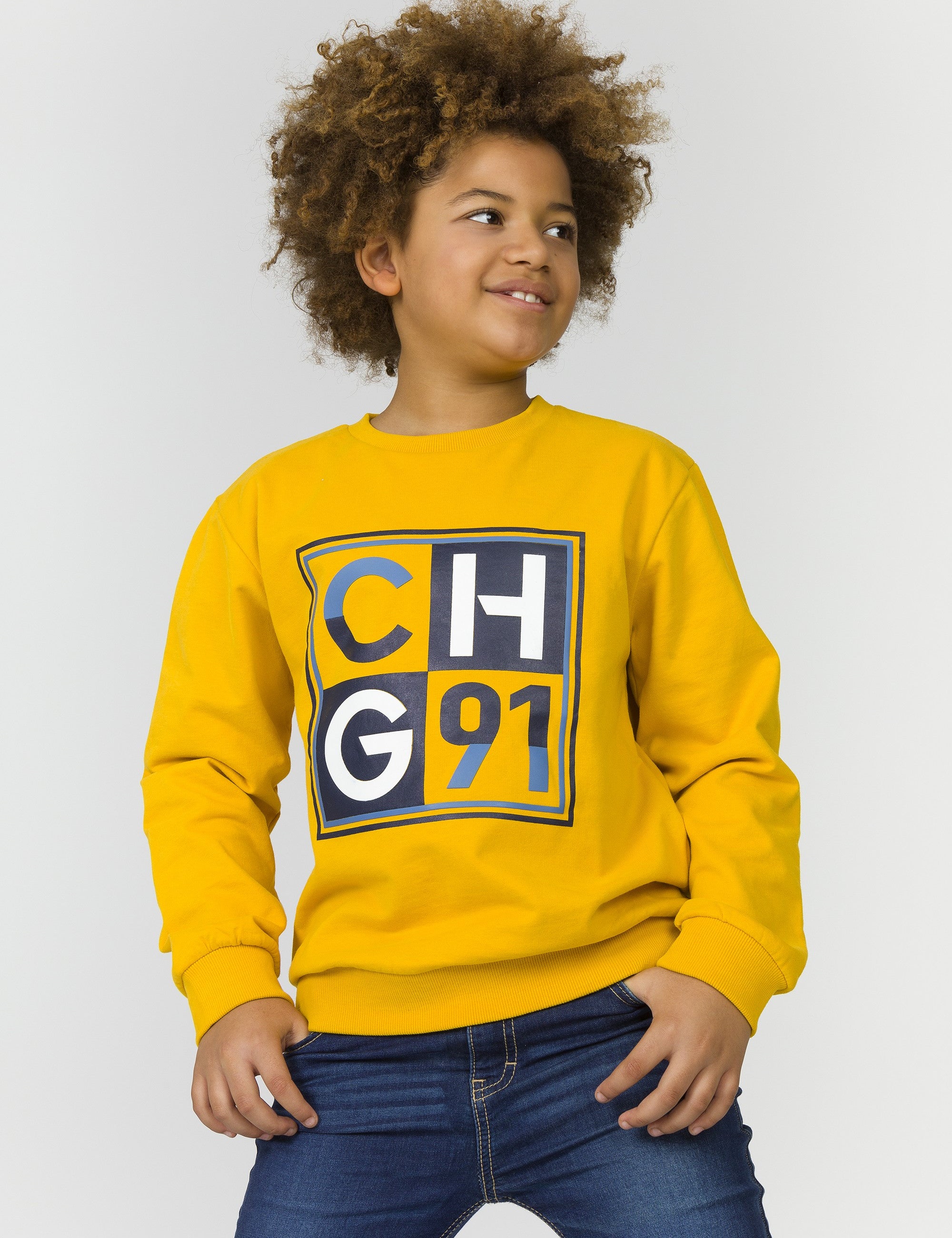 Sudadera cerrada de NIÑO amarillo CHG Charanga