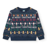 Sudadera cerrada de niño estampado navideño Charanga
