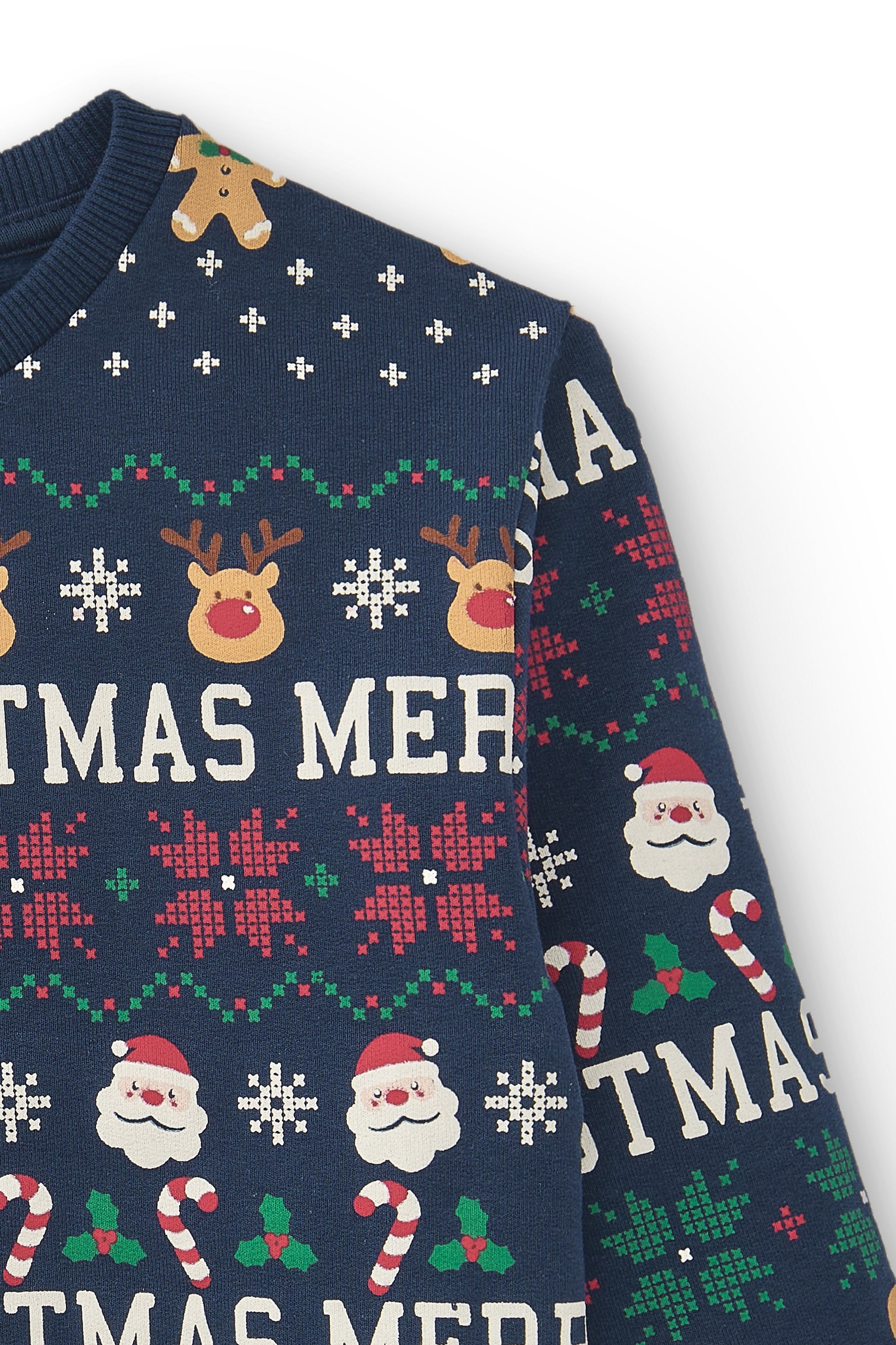 Sudadera cerrada de niño estampado navideño Charanga