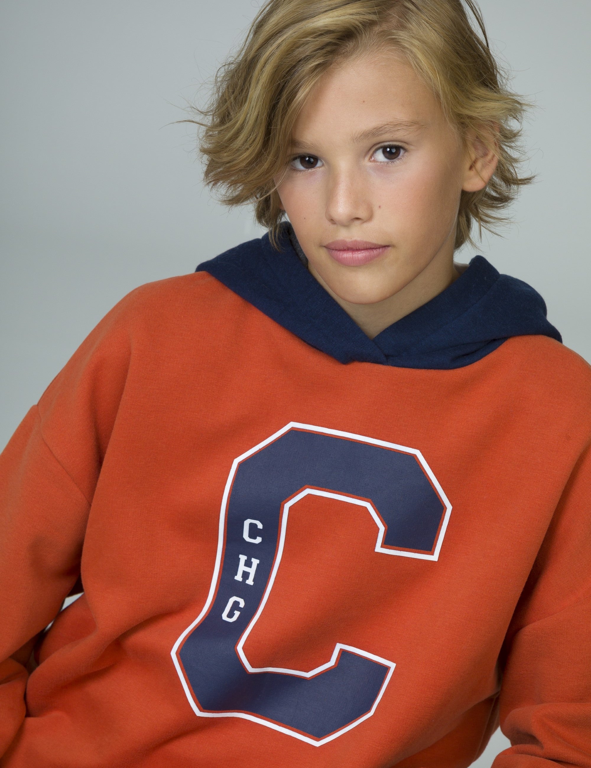 Sudadera cerrada de niño naranja CHG Charanga