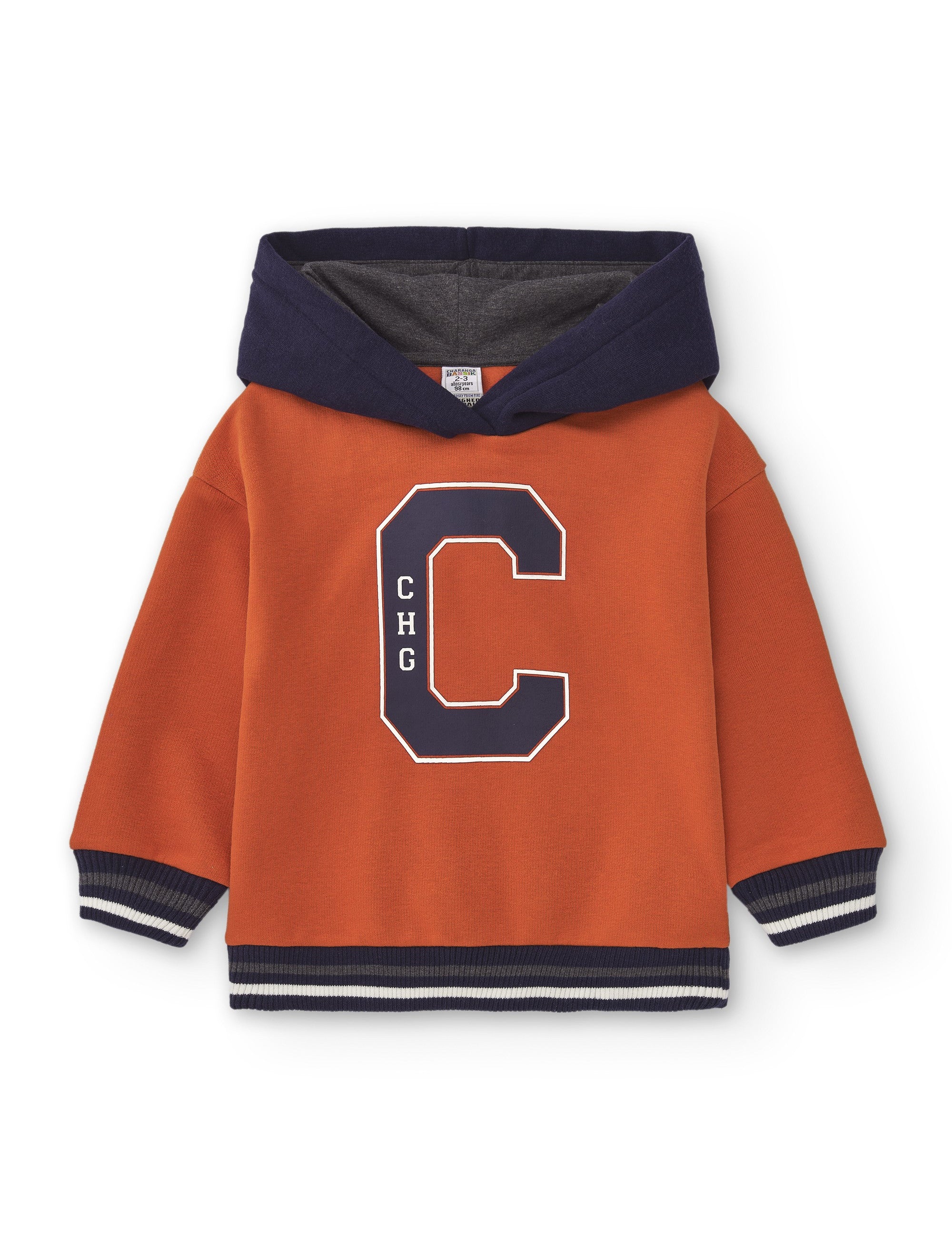 Sudadera cerrada de niño naranja CHG Charanga