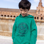 Sudadera cerrada de niño verde Charanga