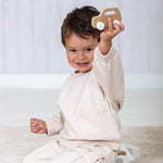 Sudadera de bebé color piedra Outlet