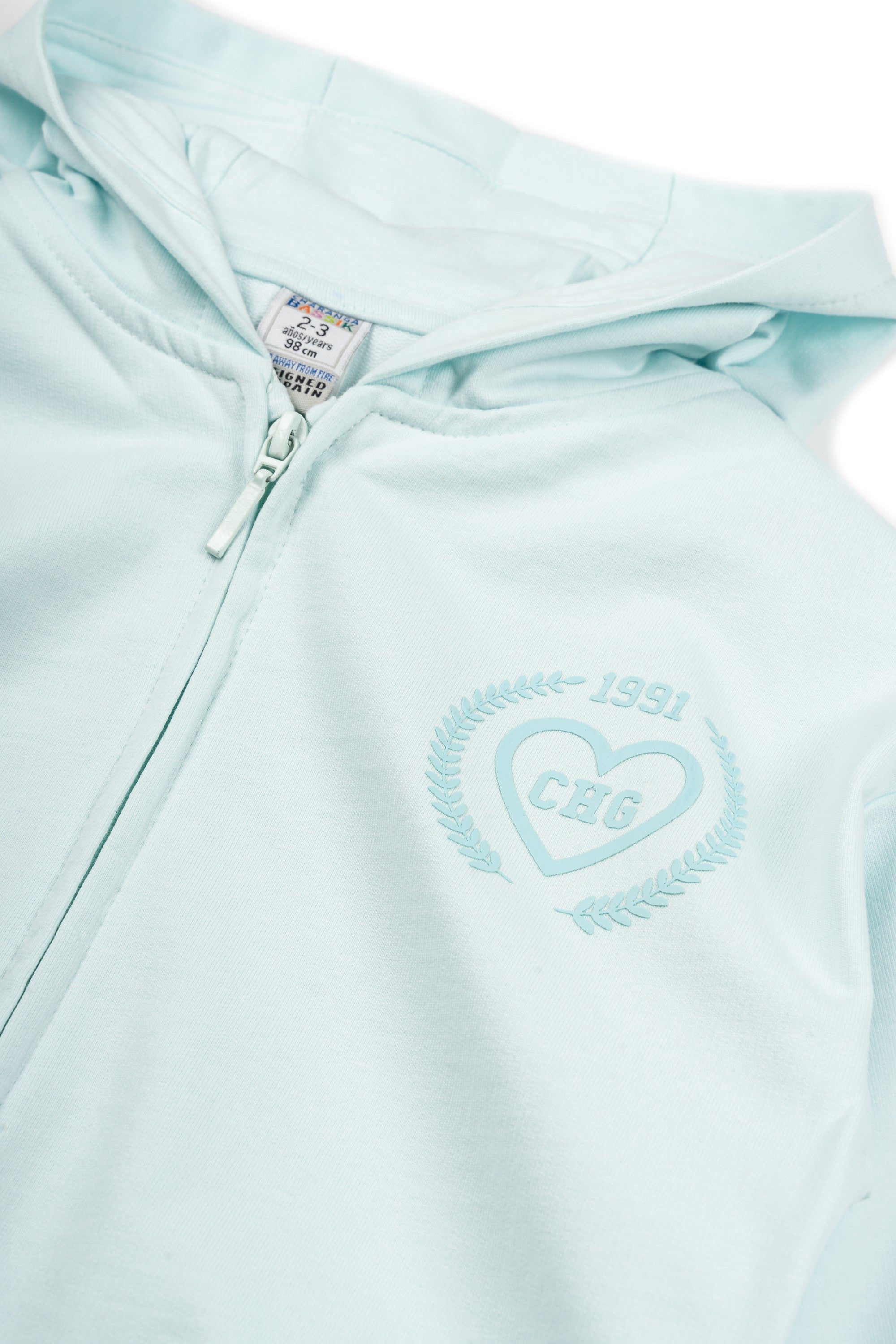 Sudadera de niña aguamarina VERANO/Charanga