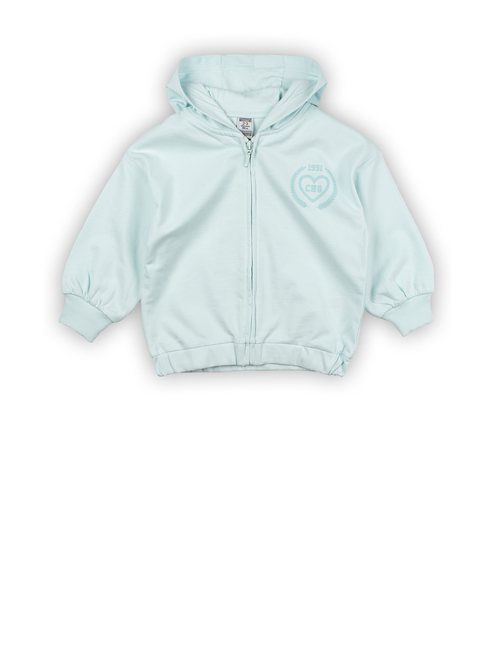 Sudadera de niña aguamarina VERANO/Charanga