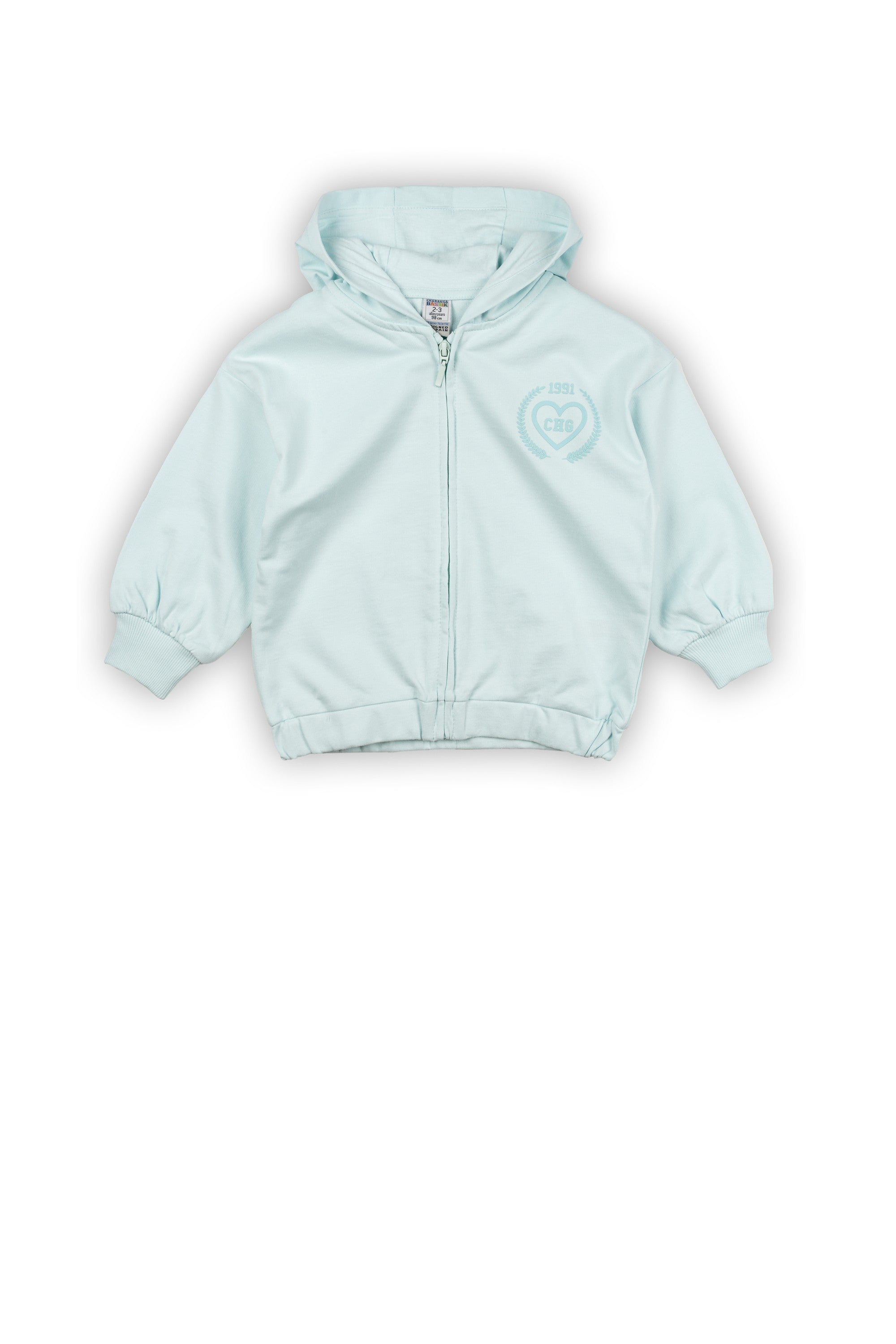 Sudadera de niña aguamarina VERANO/Charanga