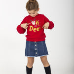Sudadera de niña roja Oh my deer! Outlet