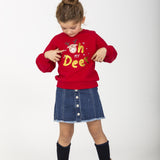 Sudadera de niña roja Oh my deer! Outlet
