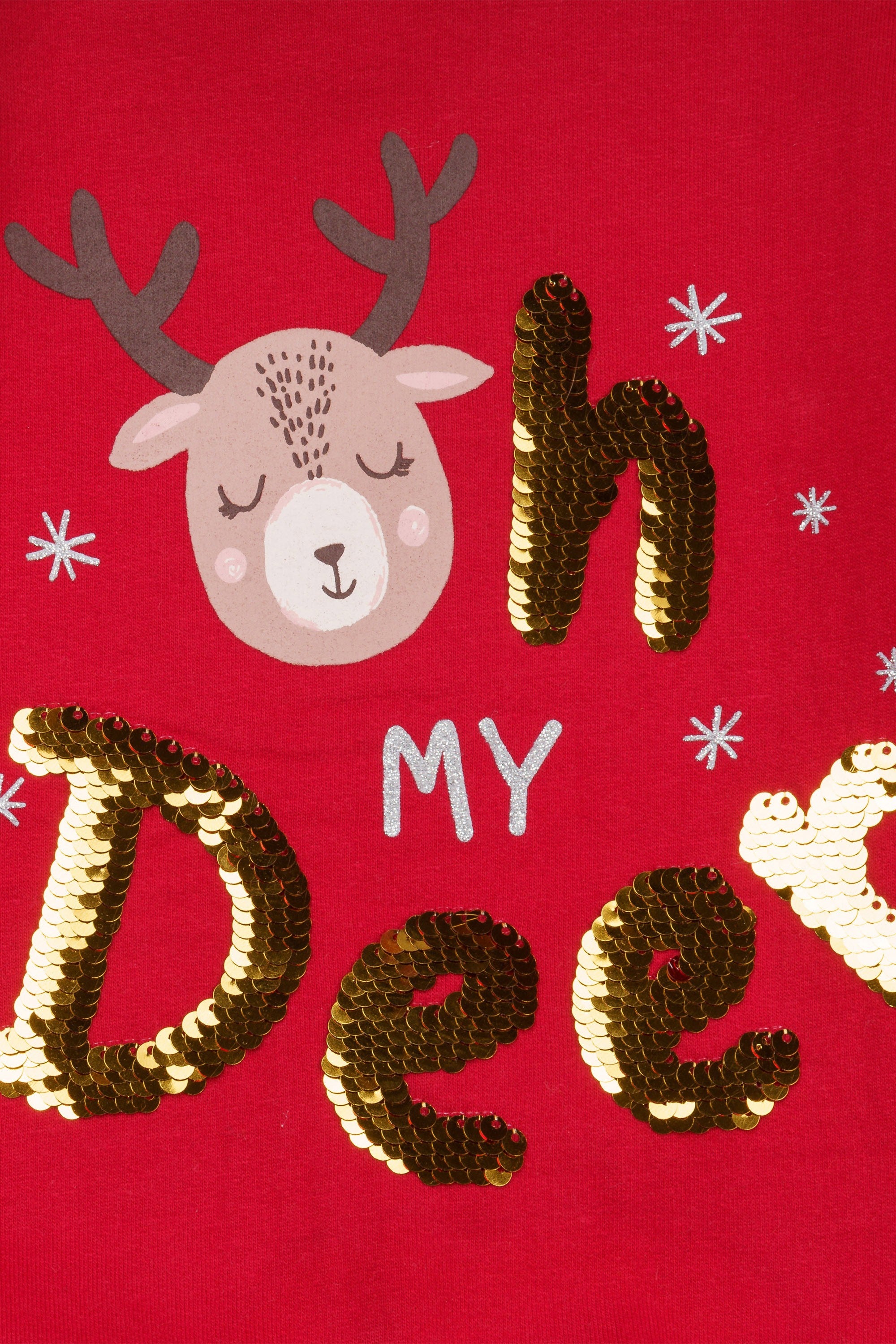 Sudadera de niña roja Oh my deer! Outlet