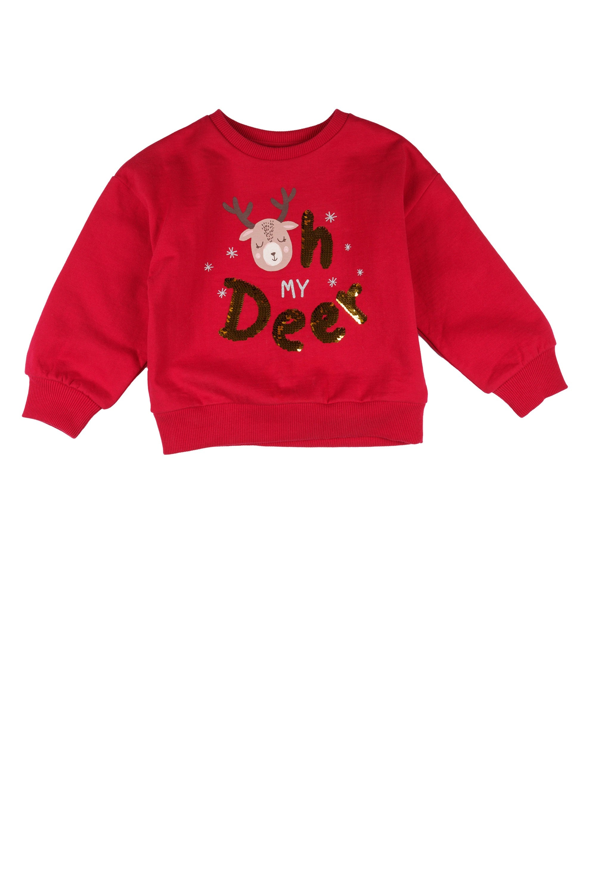 Sudadera de niña roja Oh my deer! Outlet