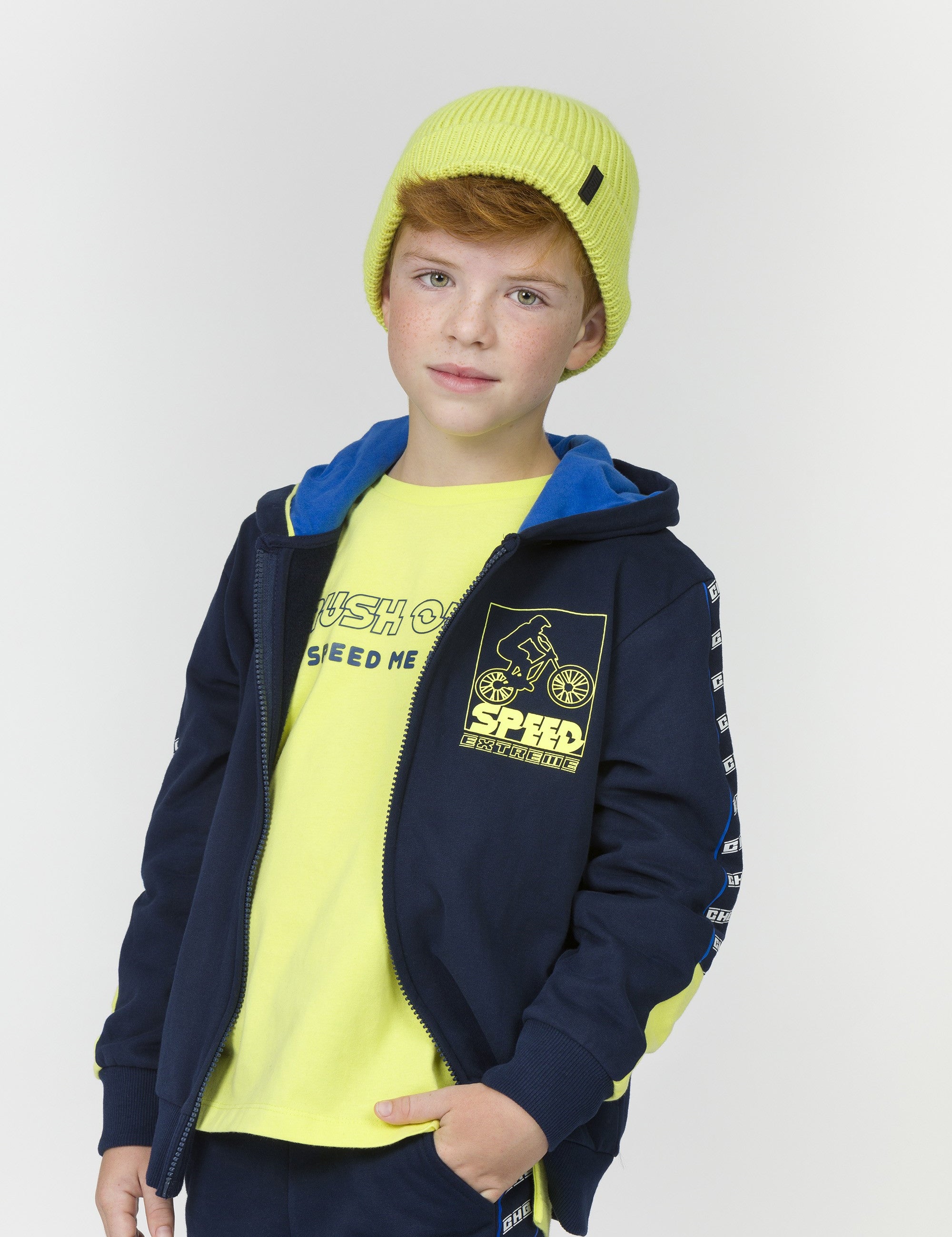 Sudadera de niño en azul marino Outlet