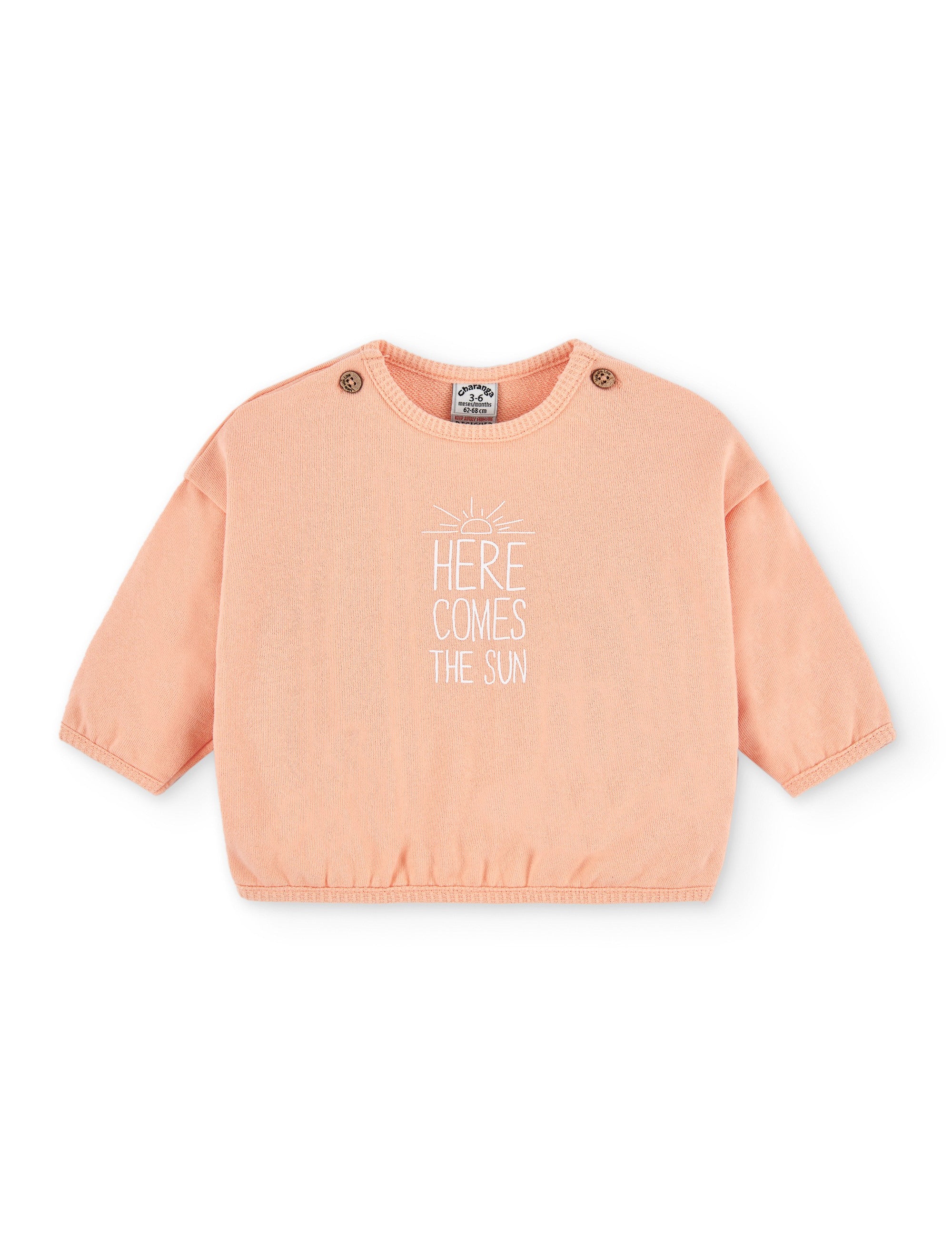 Sudadera de recién nacido naranja VERANO/Charanga