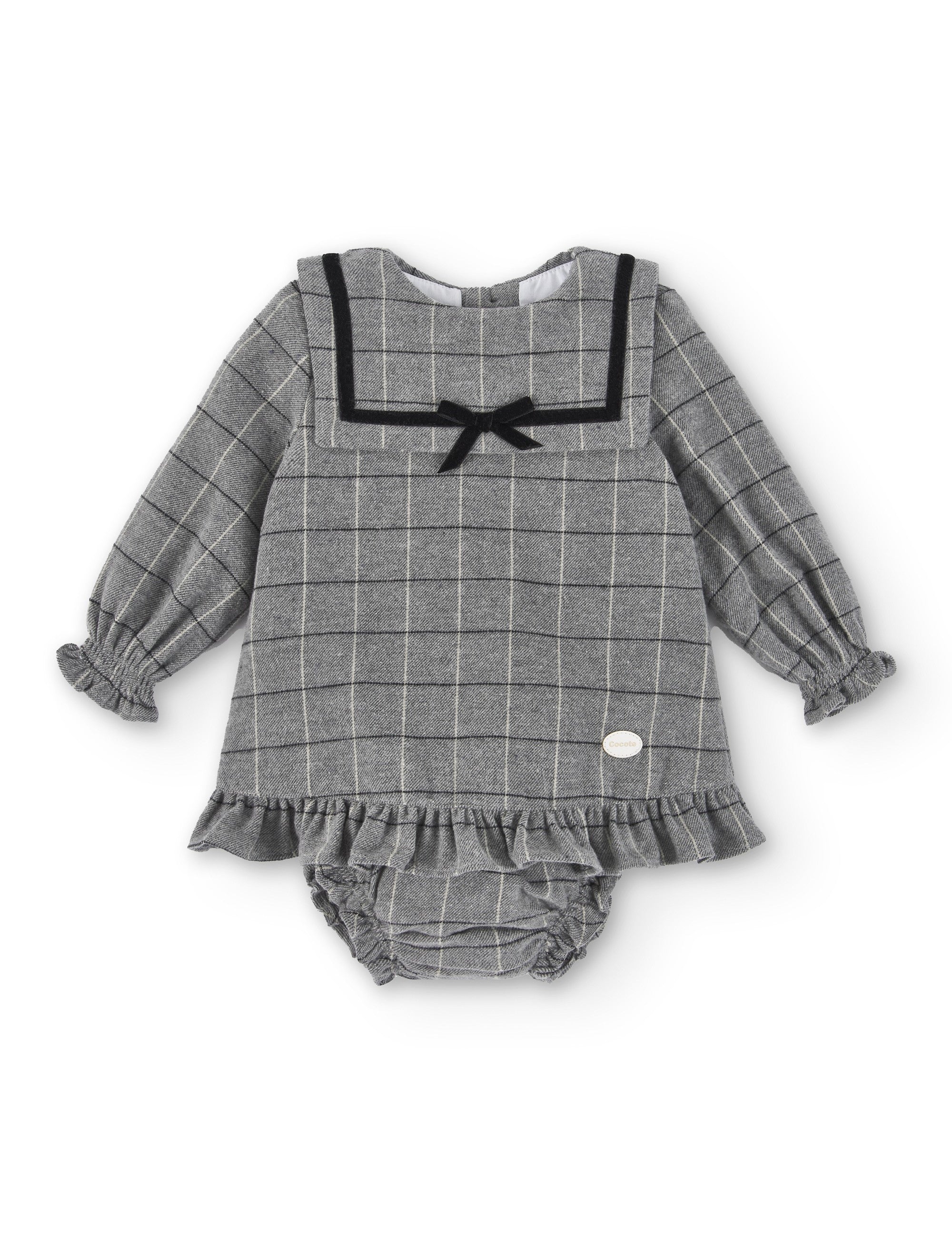 Vestido de bebé gris Cocote & Charanga Charanga