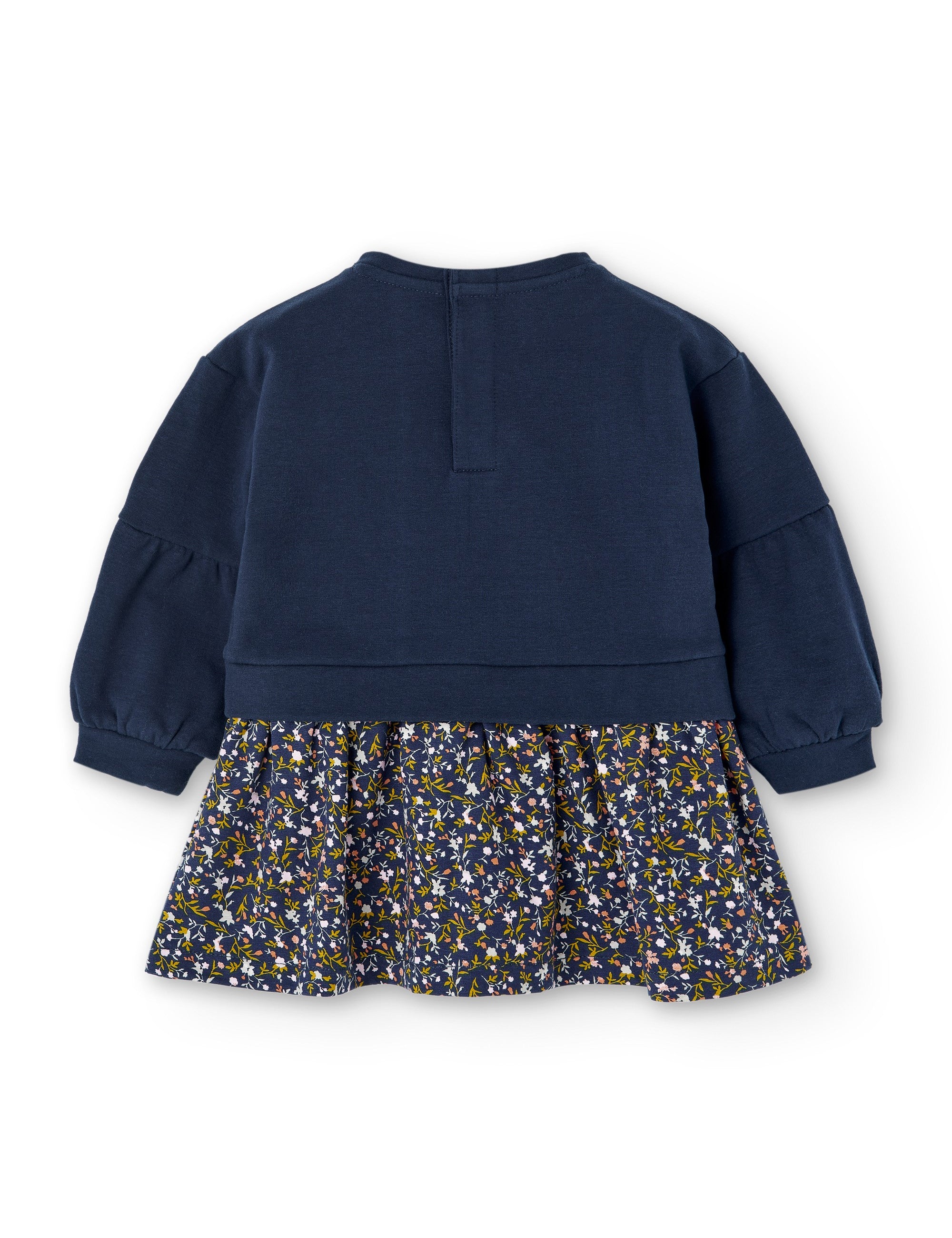 Vestido de bebé marino estampado flores Charanga