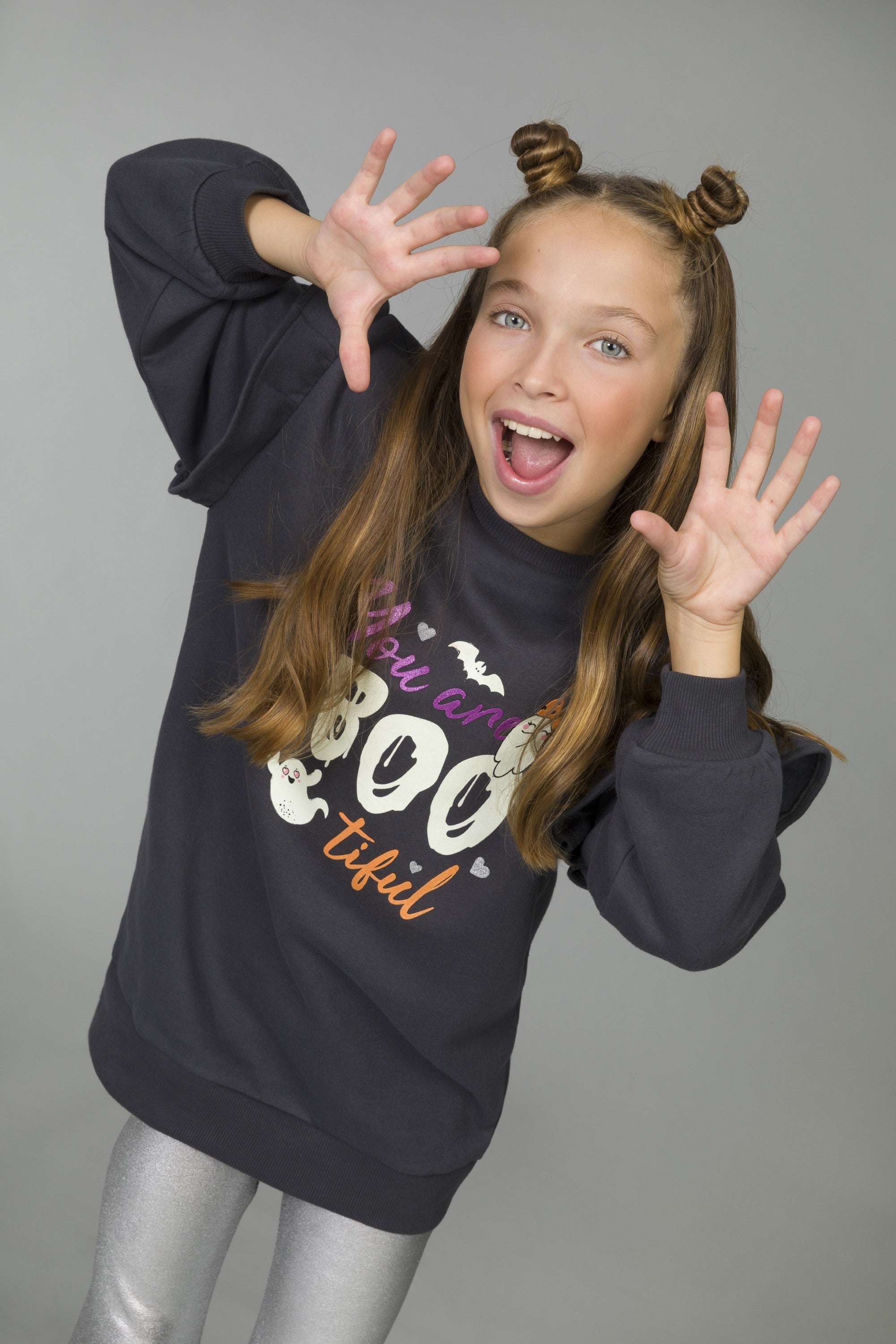 Vestido de niña en color antracita bootiful Charanga