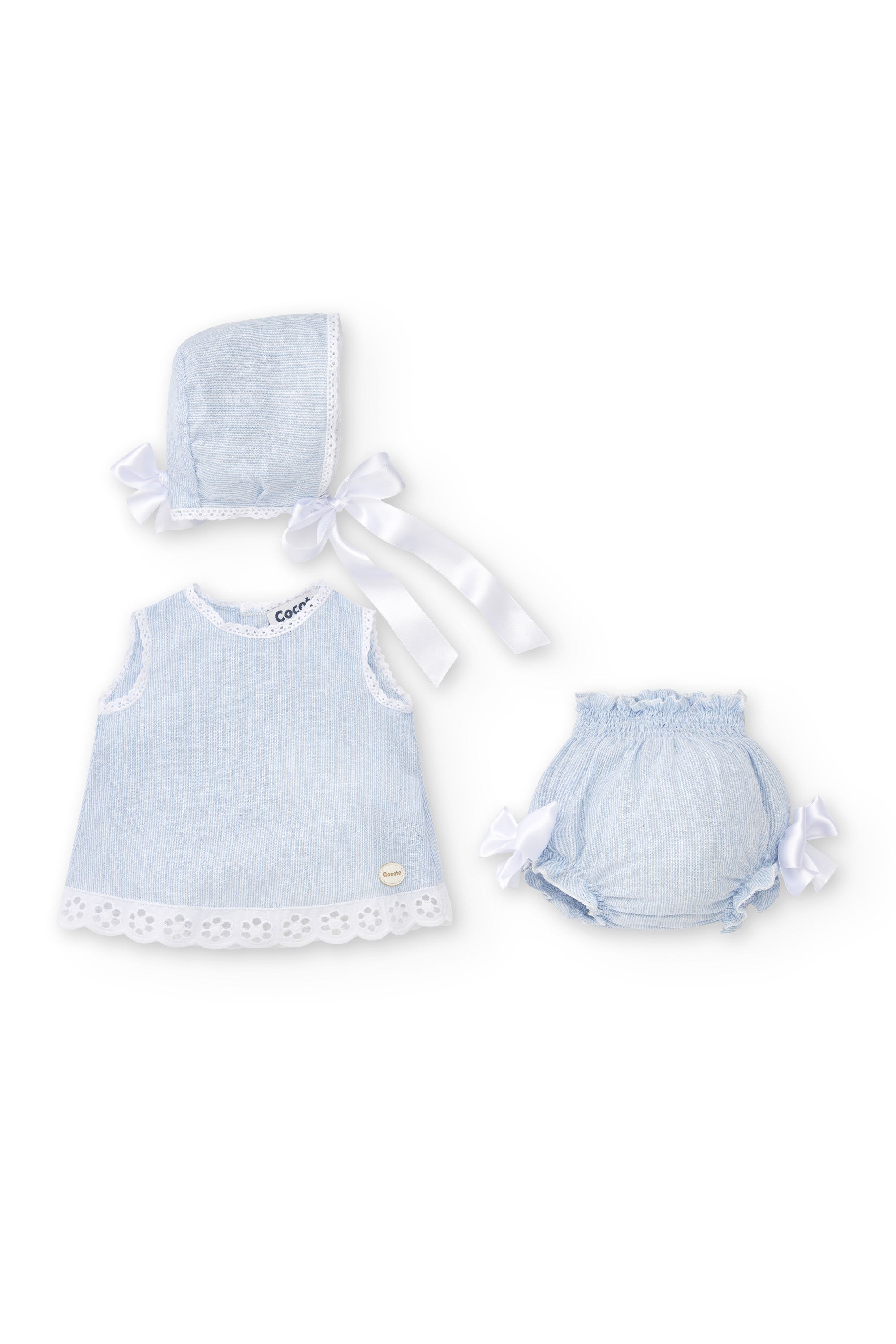 Vestido de recién nacido celeste Cocote & Charanga VERANO/Outlet