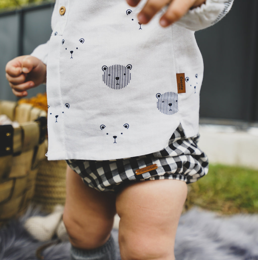 Blusa con mangas de bebé con estampado ositos Cocote & Charanga Charanga