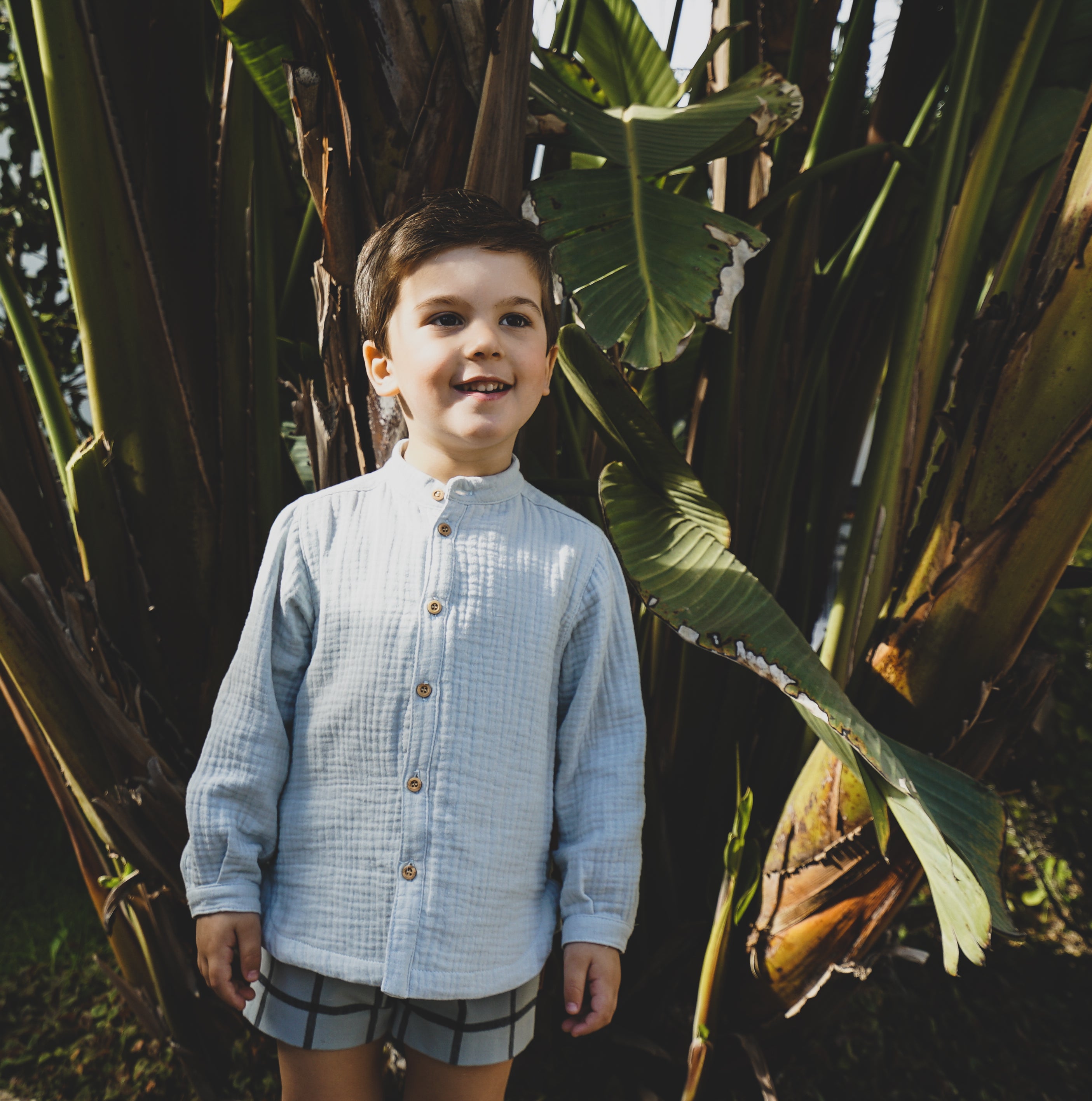 Camisa de niño beige Cocote & Charanga