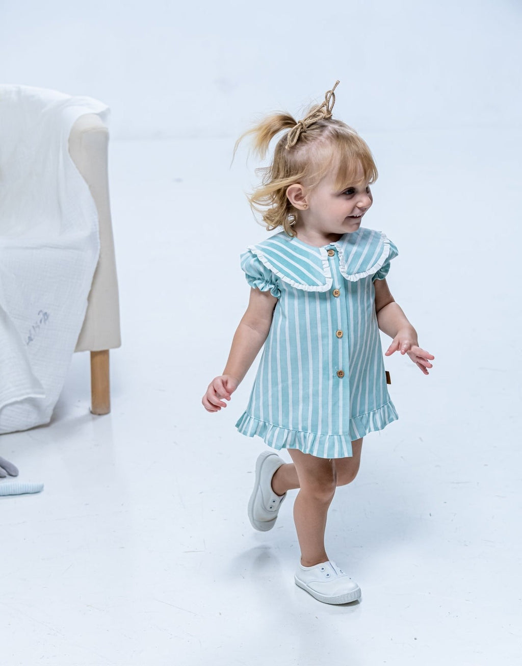 Vestido de bebé turquesa Cocote & Charanga VERANO/Charanga