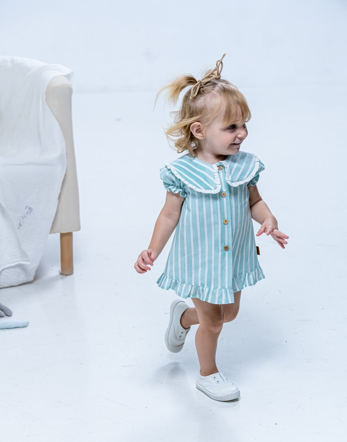 Vestido de bebé turquesa Cocote & Charanga VERANO/Charanga