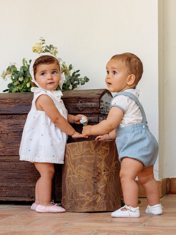 Conjunto ranita topo celeste bebé niño