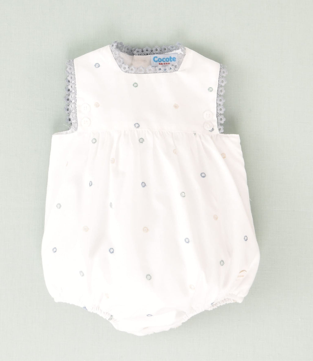 Pelele perforado recién nacido celeste | Cocote by Charanga