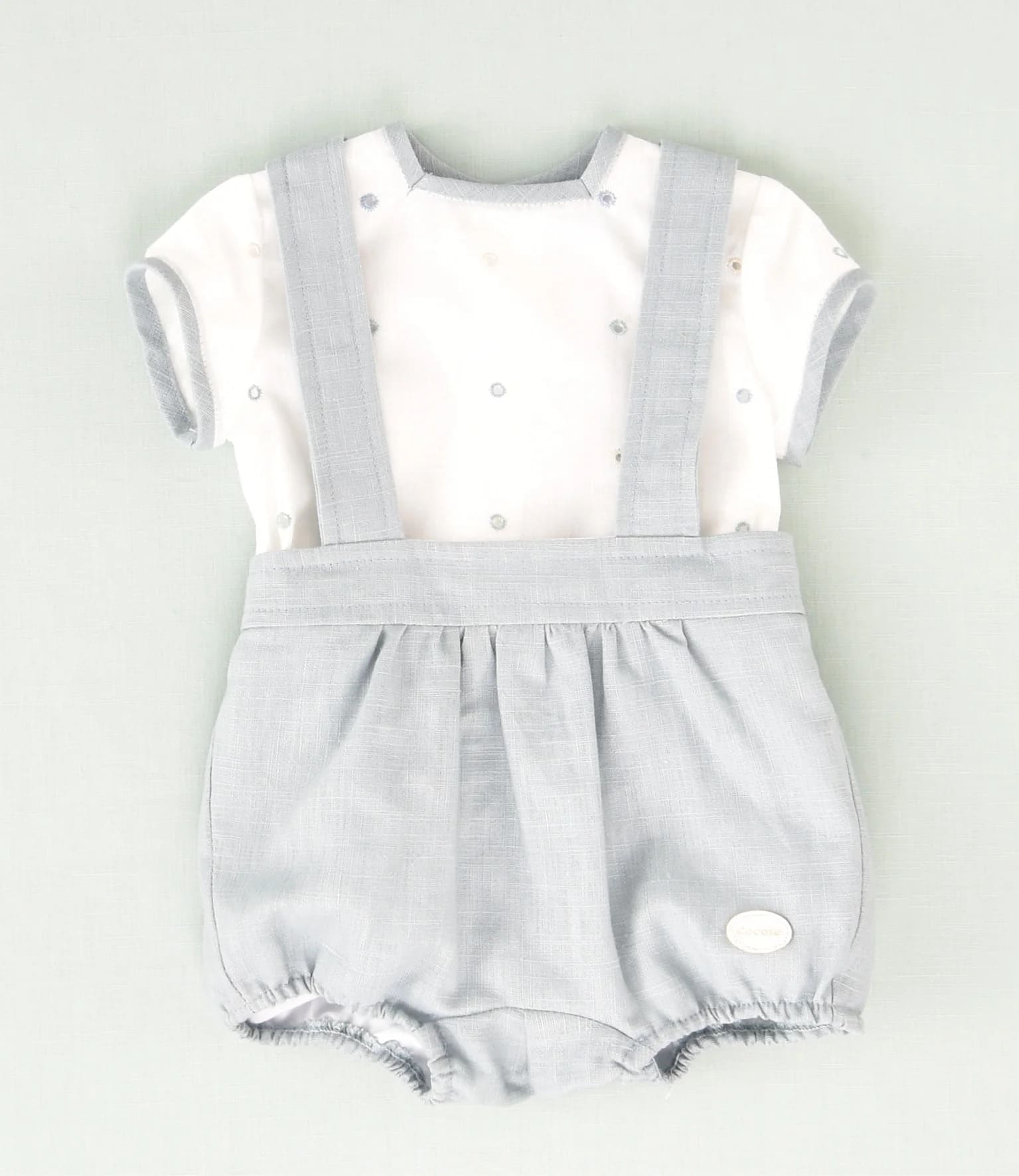 Conjunto ranita topo celeste bebé niño