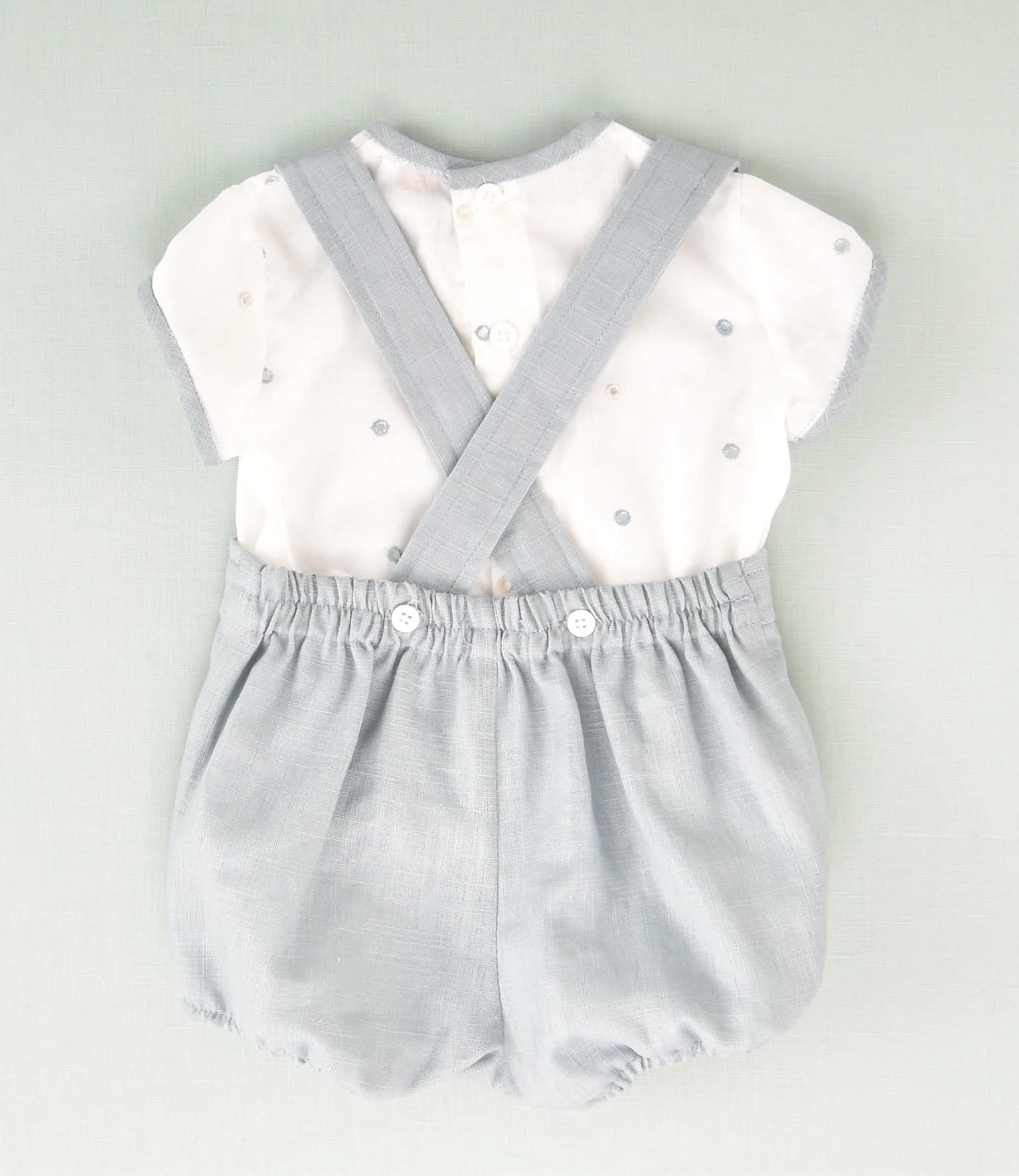 Conjunto ranita topo celeste bebé niño