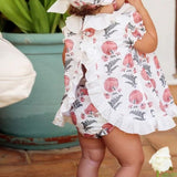 Conjunto vestido de flores recién nacido rosette
