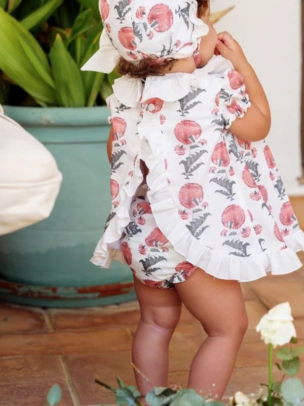 Conjunto vestido de flores recién nacida rosette | Cocote by Charanga