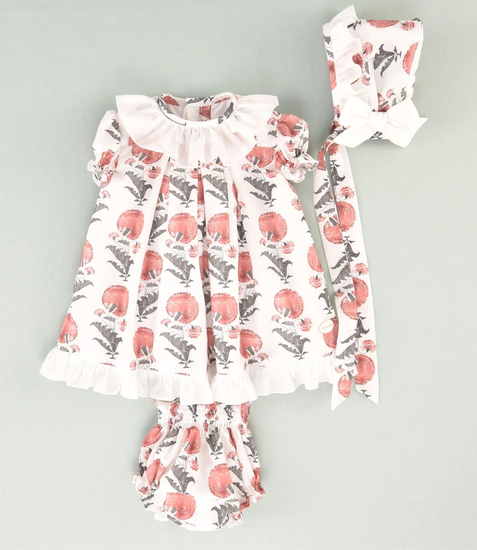 Conjunto vestido de flores recién nacida rosette | Cocote by Charanga