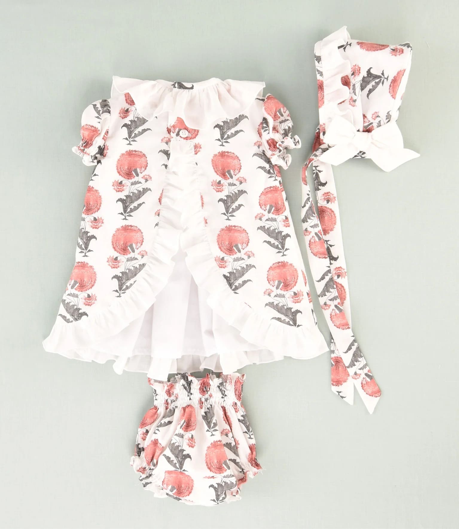 Conjunto vestido de flores recién nacida rosette | Cocote by Charanga