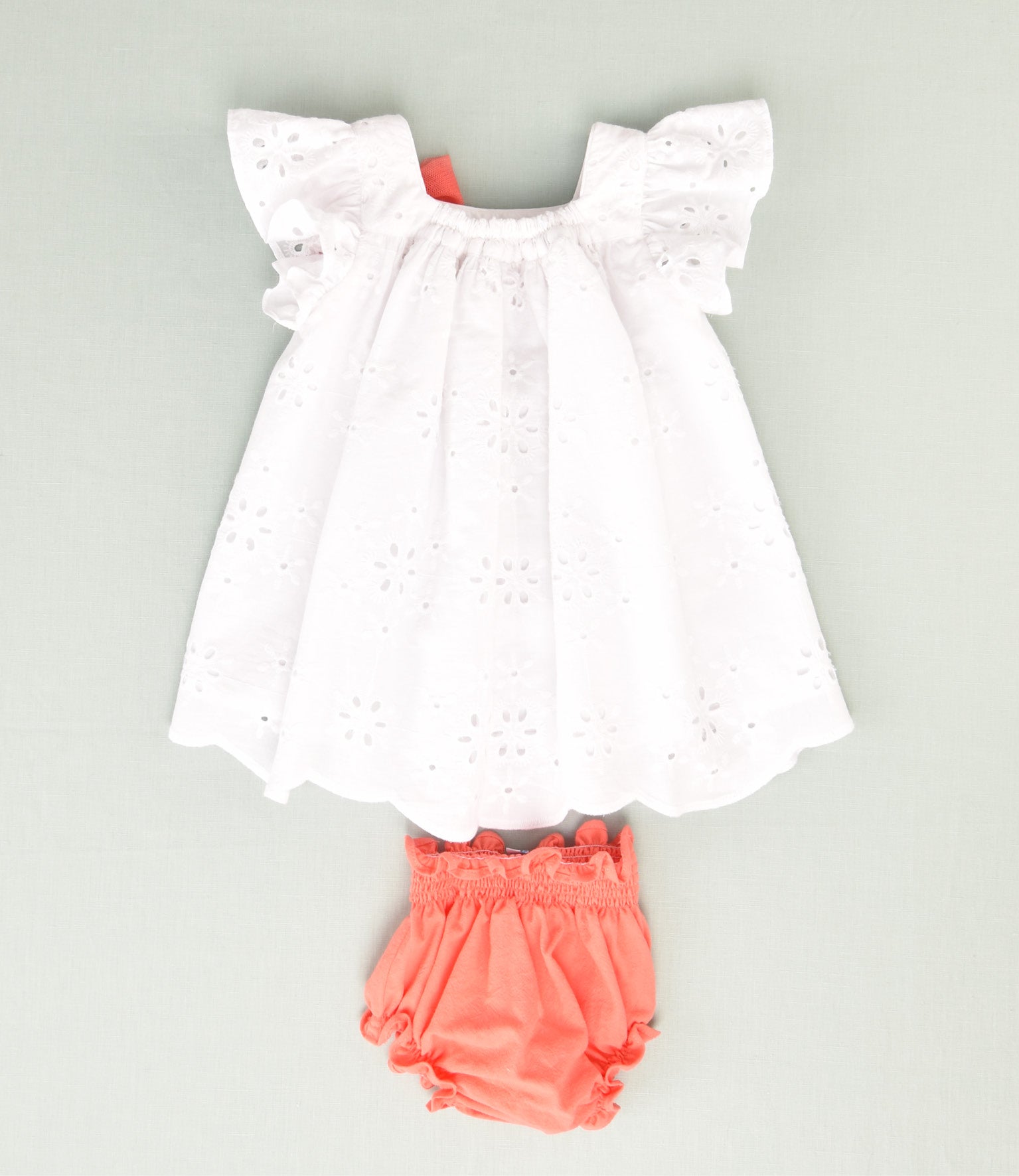 Conjunto vestido y braguita lazo rosa